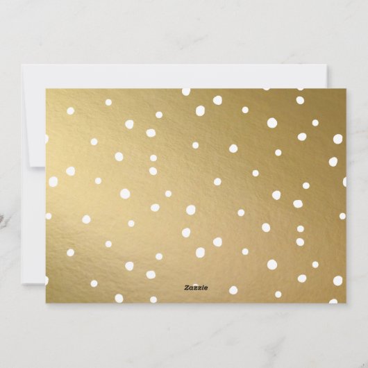 prettige feestdagen Gold Script Holiday - Volledig Feestdagenkaart (Achterkant)