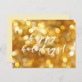 prettige feestdagen Gold Sparkles Briefkaart (Voorkant / Achterkant)