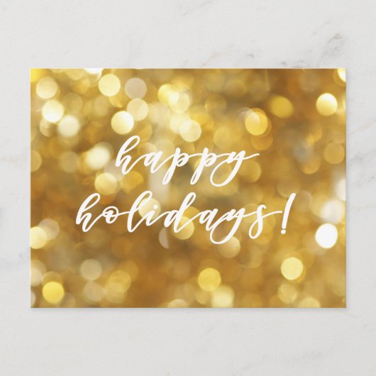 prettige feestdagen Gold Sparkles Briefkaart (Voorkant)