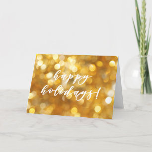 prettige feestdagen Gold Sparkles Kaart