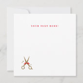 prettige feestdagen - Golden glitter Hair Stylist- Bedankkaart (Achterkant)