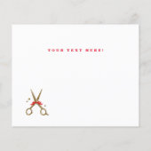 prettige feestdagen - Golden glitter Hair Stylist  Flyer (Achterkant)