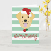 Prettige feestdagen Golden Retriever Dog Kaart (Gele Bloem)