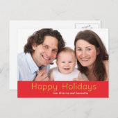 Prettige feestdagen Golden Sparkle Foto (Voorkant / Achterkant)