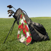 prettige feestdagen Golf Towel Golfhanddoek (Groen)