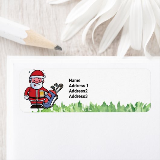 Prettige feestdagen Golf Vrolijk Kerstfeest met Sa Etiket (Insitu)