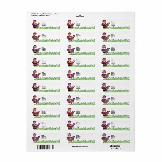 Prettige feestdagen Golf Vrolijk Kerstfeest met Sa Etiket (Full Sheet)