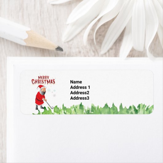 Prettige feestdagen Golf Vrolijk Kerstfeest met Sa Etiket (Insitu)
