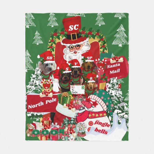 Prettige feestdagen · Gooi Fleece Deken (Voorkant)