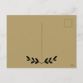 Prettige feestdagen Goud Bloemen met takken & bloe (Achterkant)