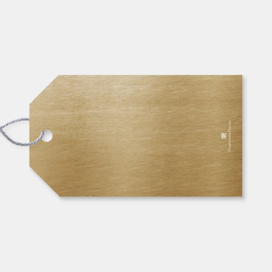 Prettige feestdagen Goud Cadeaulabel (Achterkant Horizontaal)