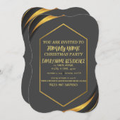 PRETTIGE FEESTDAGEN GOUD GRIJS PATROON VROLIJK KER KAART (Voorkant / Achterkant)