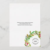 Prettige feestdagen Goud - Kerst waterverf Krans (Achterkant)