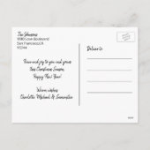 Prettige feestdagen Goud Wit hond Puppy | FOTO (Achterkant)