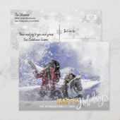 Prettige feestdagen Goud Wit Snowflakes | FOTO TOE (Voorkant / Achterkant)