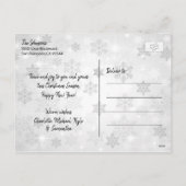 Prettige feestdagen Goud Wit Snowflakes | FOTO TOE (Achterkant)