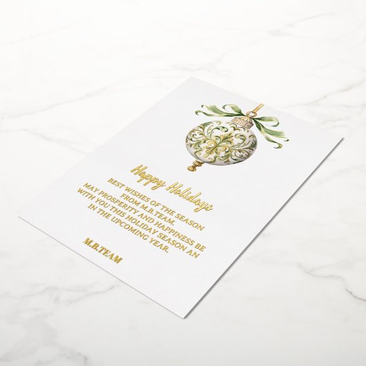 Prettige feestdagen Goud Witte Zakelijke Vakantie  (Gedraaid)