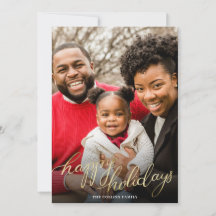 Prettige Feestdagen Gouden Eenvoudige Foto Vakanti