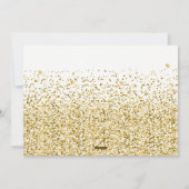 Prettige feestdagen Gouden Glitter Feestdagenkaart (Achterkant)