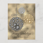 Prettige feestdagen Gouden Glitter Kerst Elegant (Voorkant)