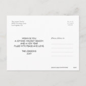 Prettige feestdagen Gouden Hand Lettered Foto Brie (Achterkant)