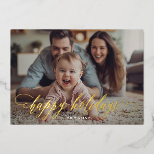 Prettige feestdagen Gouden kalligrafie