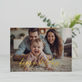 Prettige feestdagen Gouden kalligrafie (Staand Voorkant)