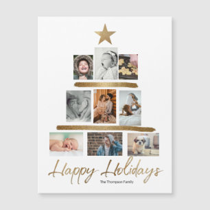 Prettige feestdagen Gouden Kerstboom Fotocollage