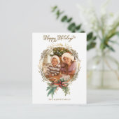 Prettige feestdagen Gouden Kerstmis Wrede (Staand voorkant)