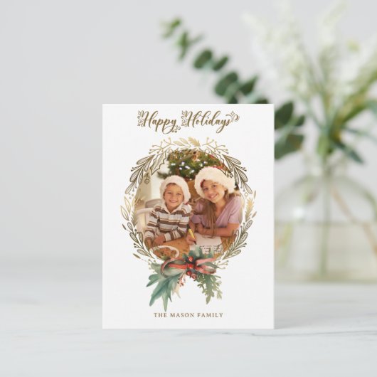 Prettige feestdagen Gouden Kerstmis Wrede (Staand voorkant)