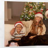 Prettige feestdagen Gouden Kerstmis Wrede Drieluik Kaart (Binnenzijde eerst)