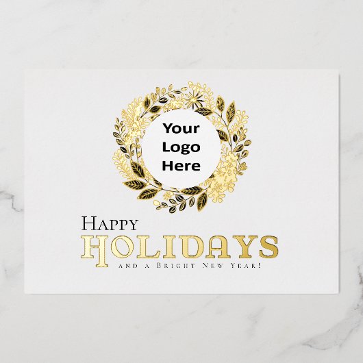 Prettige feestdagen Gouden krans Business Kerstmis (Voorkant)