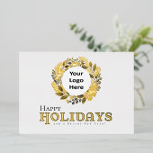 Prettige feestdagen Gouden krans Business Kerstmis (Staand Voorkant)