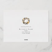 Prettige feestdagen Gouden krans Business Kerstmis (Achterkant)