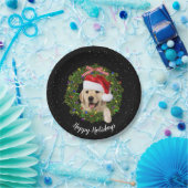 prettige feestdagen gouden rekwieg papieren bordje (Feest)