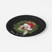 prettige feestdagen gouden rekwieg papieren bordje (Gekanteld)