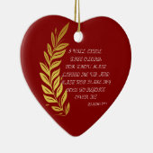 PRETTIGE FEESTDAGEN GOUDEN RODE GLANZENDE BLOEM KERAMISCH ORNAMENT (Rechts)