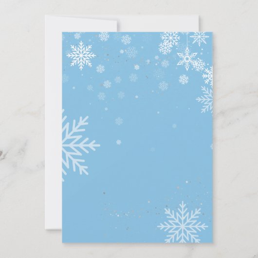 Prettige feestdagen gouden sneeuwvlokken en orname kaart (Achterkant)