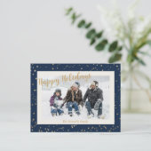 Prettige feestdagen Gouden Sterren Grensfoto (Staand voorkant)