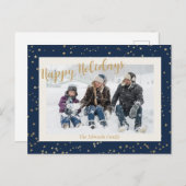 Prettige feestdagen Gouden Sterren Grensfoto (Voorkant / Achterkant)