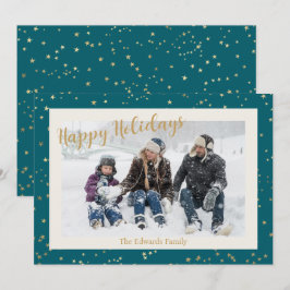 Prettige feestdagen Gouden Sterren Grensfoto Feestdagenkaart