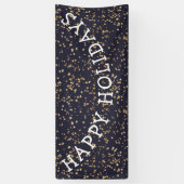 Prettige feestdagen Gouden Sterren Navy Blue Chris Spandoek (Verticaal)