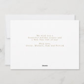 prettige feestdagen gouden typografie eenvoudig el feestdagenkaart (Achterkant)