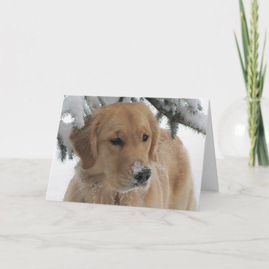 Prettige feestdagen Gouden Wenskaart (Voorkant)