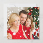 Prettige feestdagen Gouden zwarte boom foto Kerstm Notitiekaartje (Achterkant)