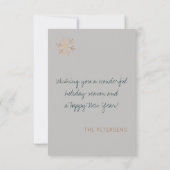 prettige feestdagen goudkerstboomfotocollage kaart (Achterkant)