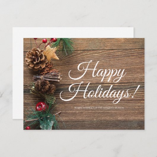 Prettige feestdagen Graag, warme wensen (Voorkant / Achterkant)