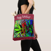 prettige feestdagen grafisch ontwerp tote bag (Dichtbij)