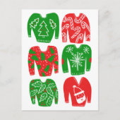 prettige feestdagen Grapny Ugly Xmas Sweaters Briefkaart (Voorkant)