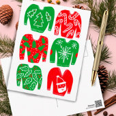 prettige feestdagen Grapny Ugly Xmas Sweaters Briefkaart